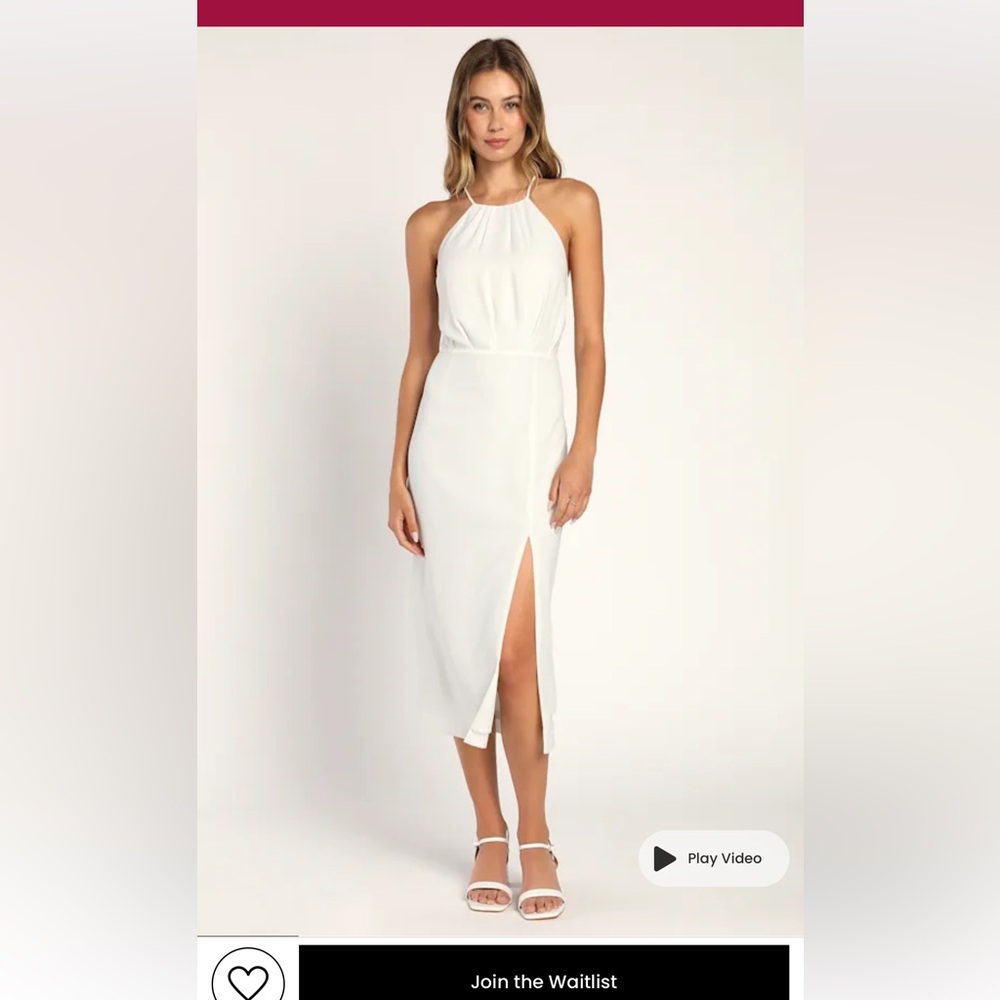 Lulus midi white dress